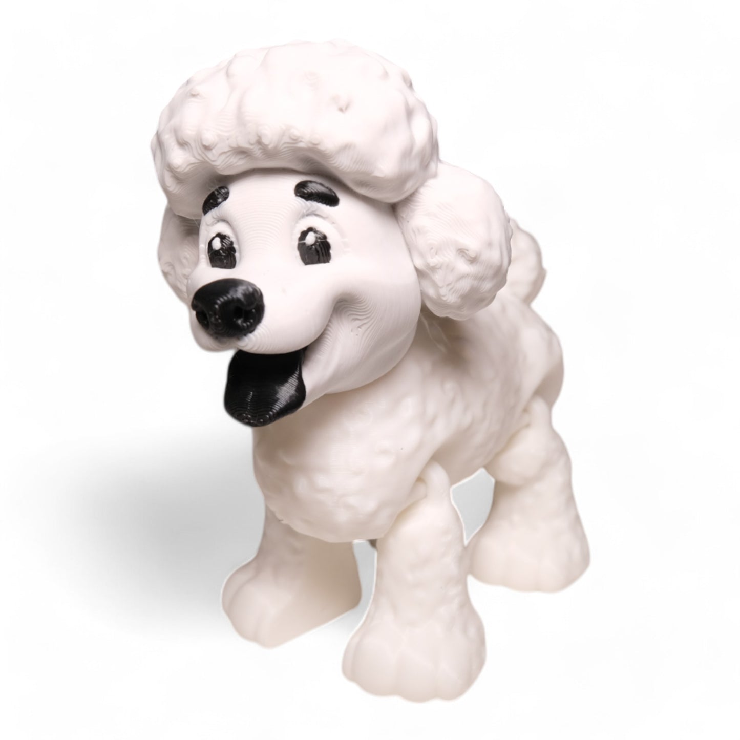 Hareketli Poodle Köpek Figürü
