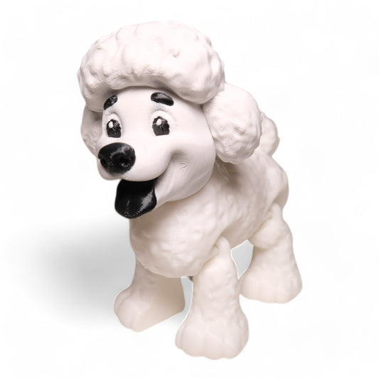 Hareketli Poodle Köpek Figürü