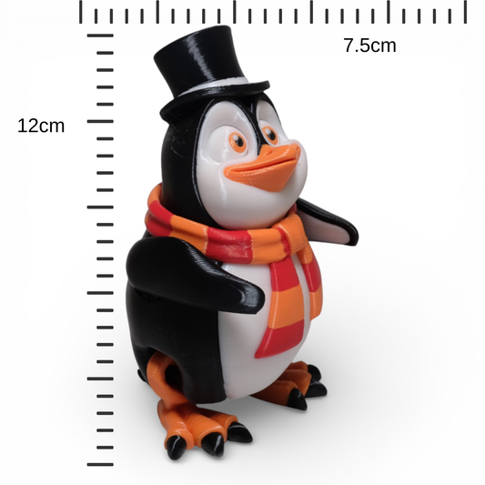 Şapkalı Atkılı Penguen Figürü