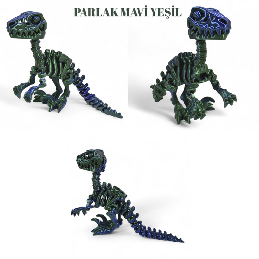 İskelet Raptor Dinozor - Hareketli Oyuncak