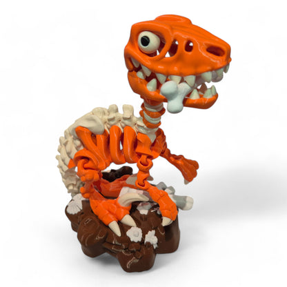 Raptor Dinozor İskelet Oyuncak - Standlı