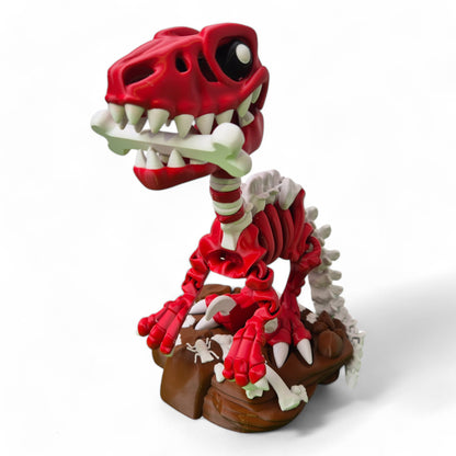 Raptor Dinozor İskelet Oyuncak - Standlı