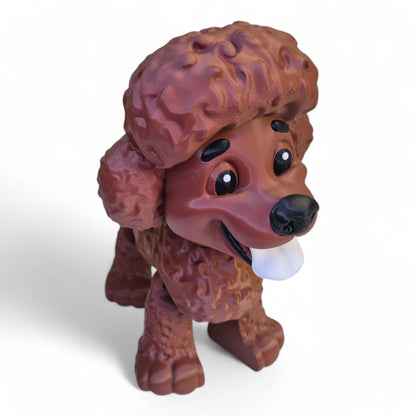 Hareketli Poodle Köpek Figürü