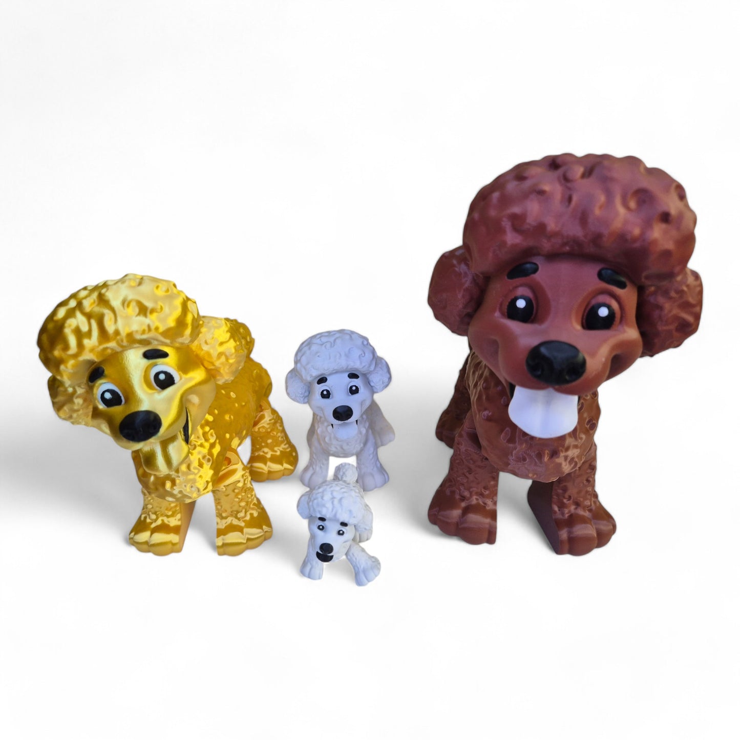 Hareketli Poodle Köpek Figürü