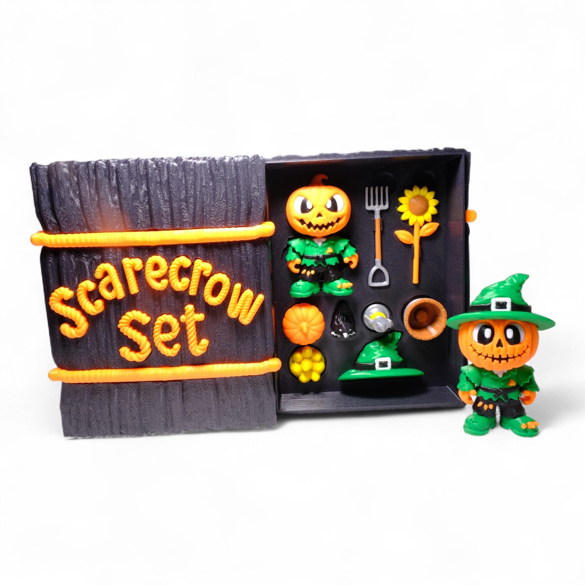 Balkabağı Korkuluk Seti 2'li - Özel Kutusu ile