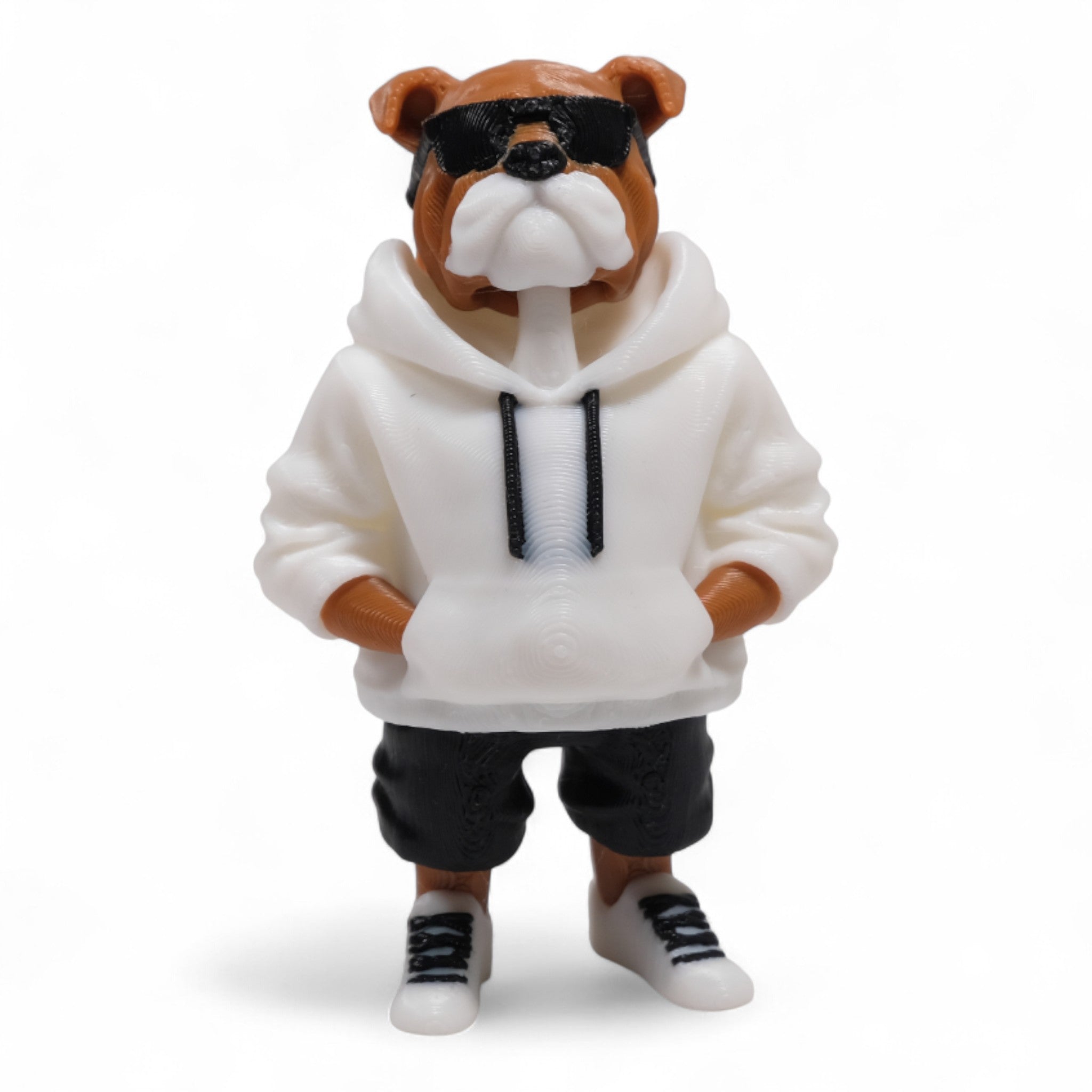 Hoodieli Bulldog Köpek Anahtarlık