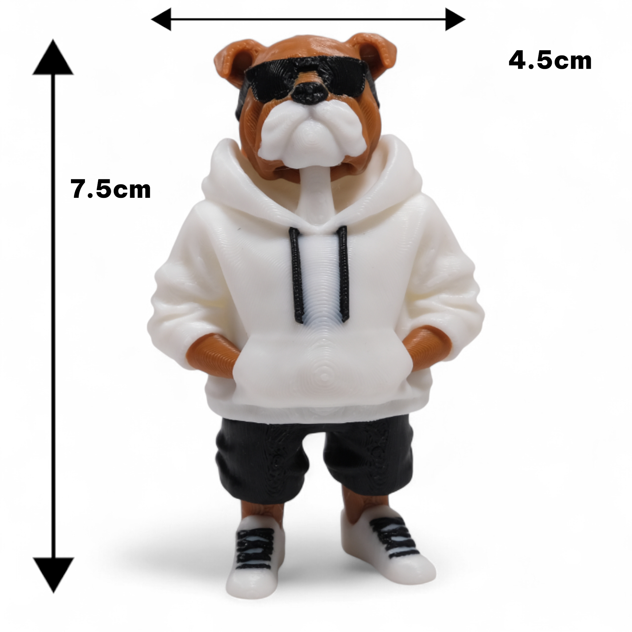 Hoodieli Bulldog Köpek Anahtarlık