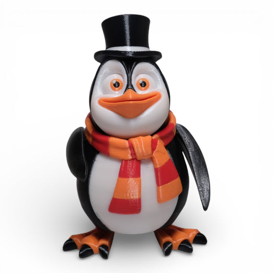 Şapkalı Atkılı Penguen Figürü