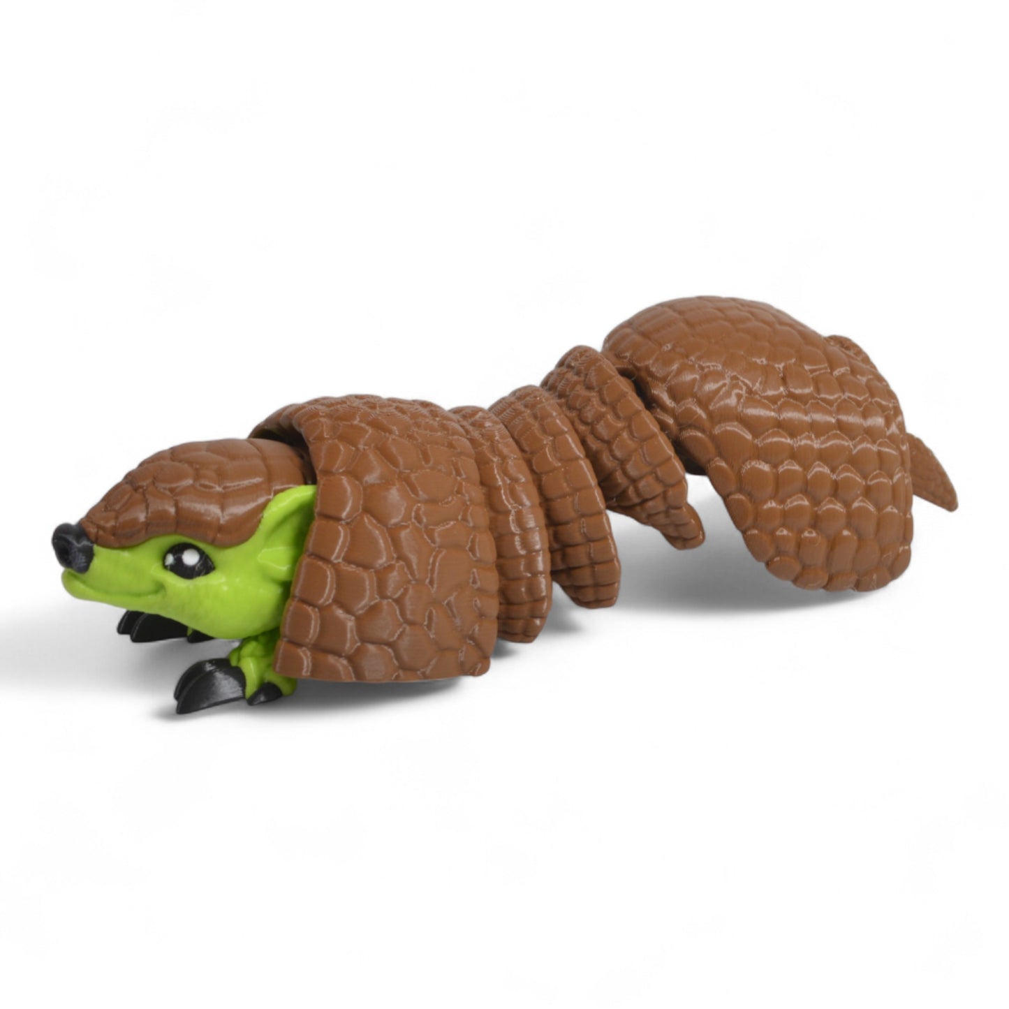 Stres giderici (fidget toy) özellikli, detaylı kabuk tasarımına sahip armadillo oyuncak.