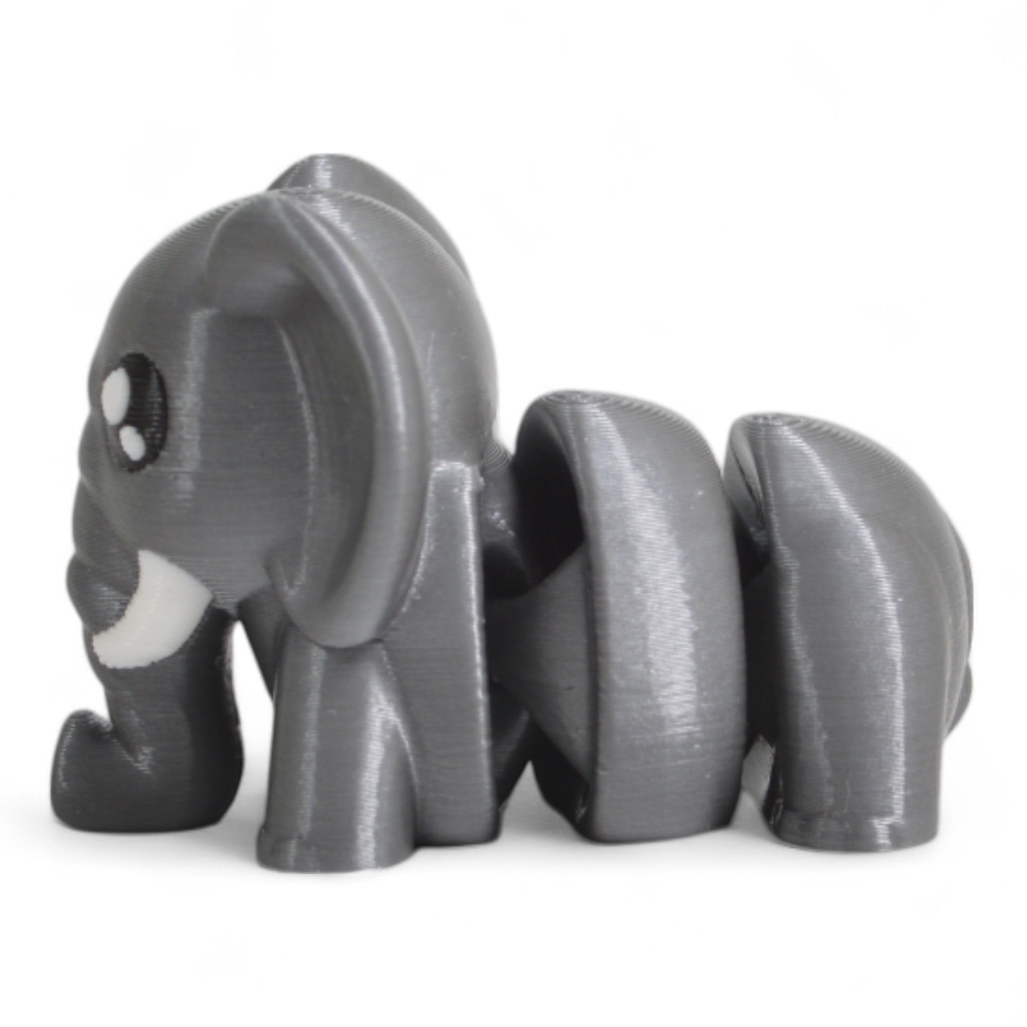 Soldan bakış gri Cribbliz fil figürü – çocuklar için oyuncak