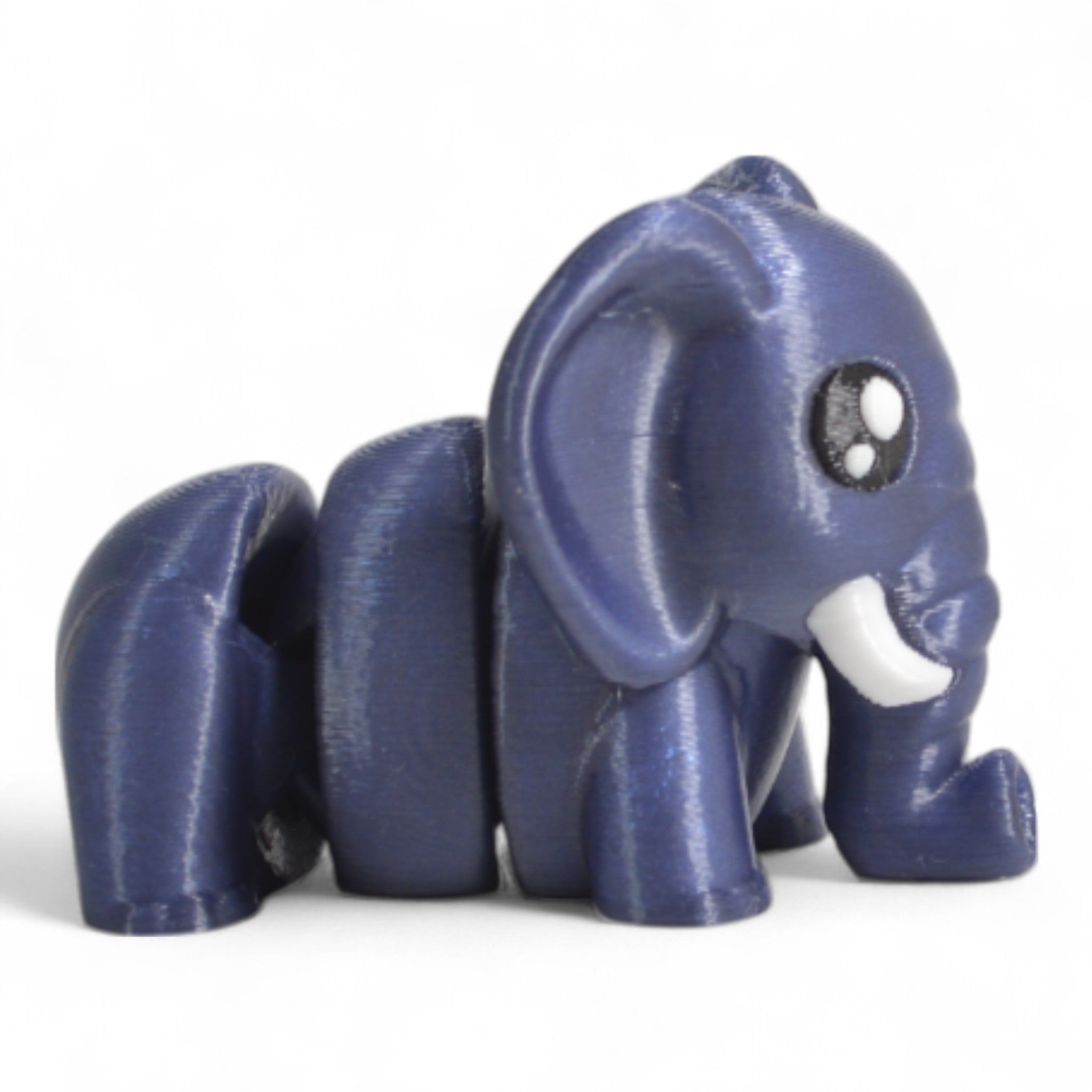 Yan açıdan gumus mavi Cribbliz fil –  hareketli oyuncak