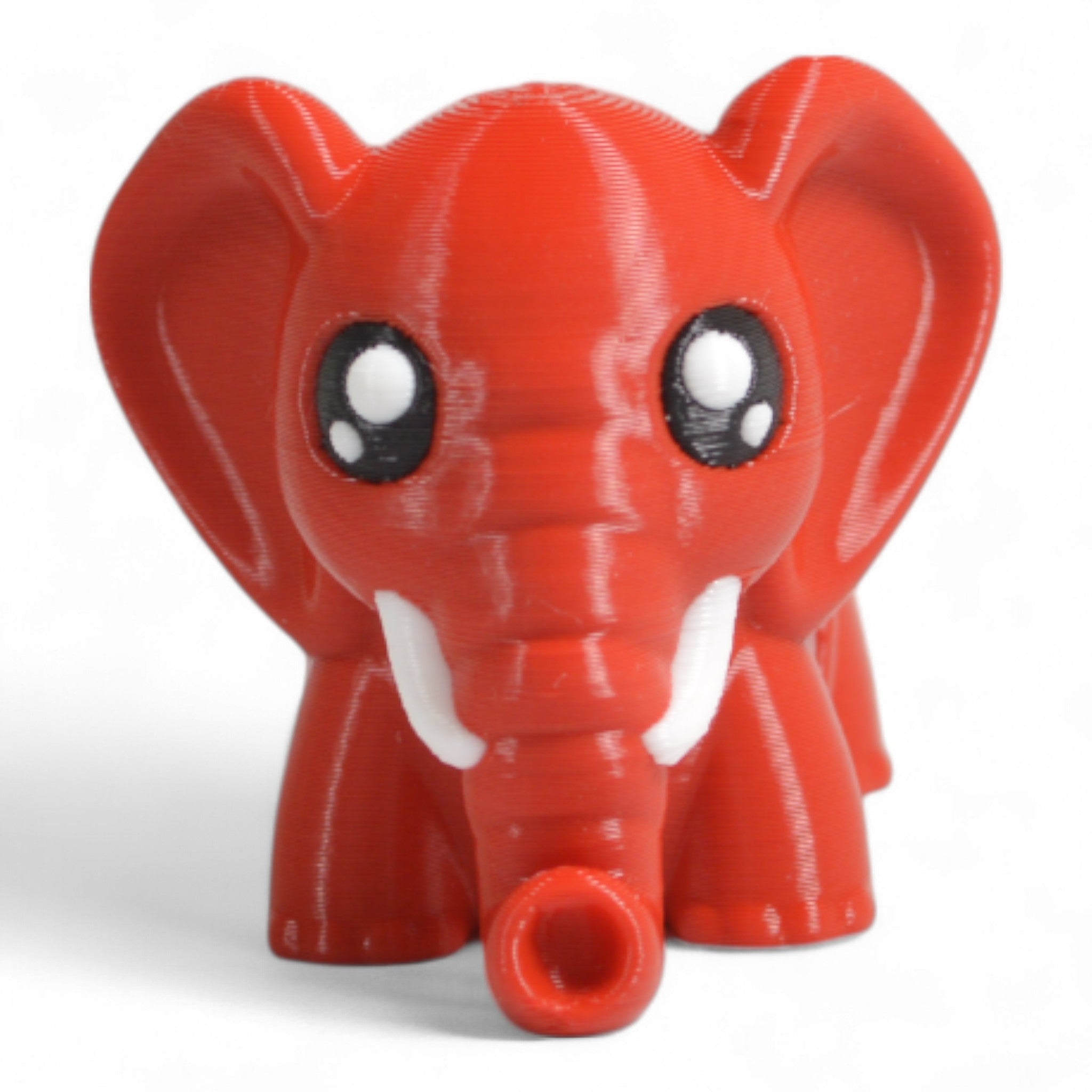 Kırmızı Cribbliz fil figürü önden görünüm – sevimli hareketli oyuncak