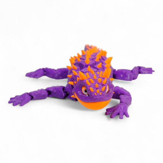 Thorny Devil dikenli kertenkele figürü, çocuklar için hareketli ve gerçekçi 3D baskı oyuncak.