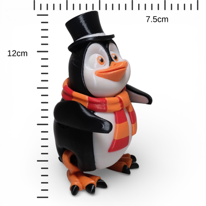 Şapkalı Atkılı Penguen Figürü
