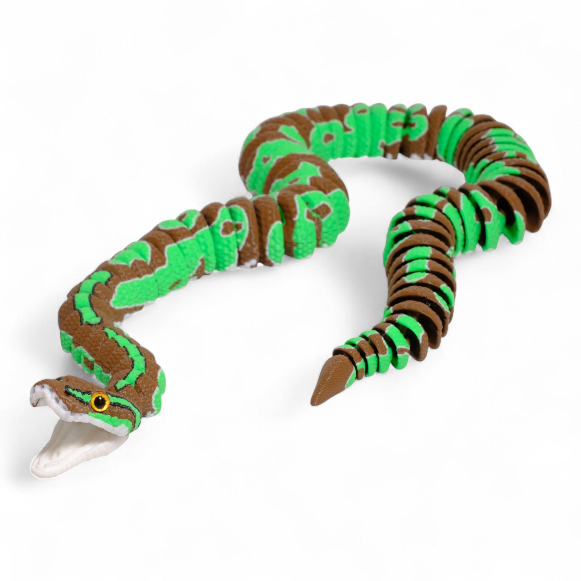 Elde oynaması keyifli, stres giderici (fidget toy) hareketli piton yılan oyuncağı.