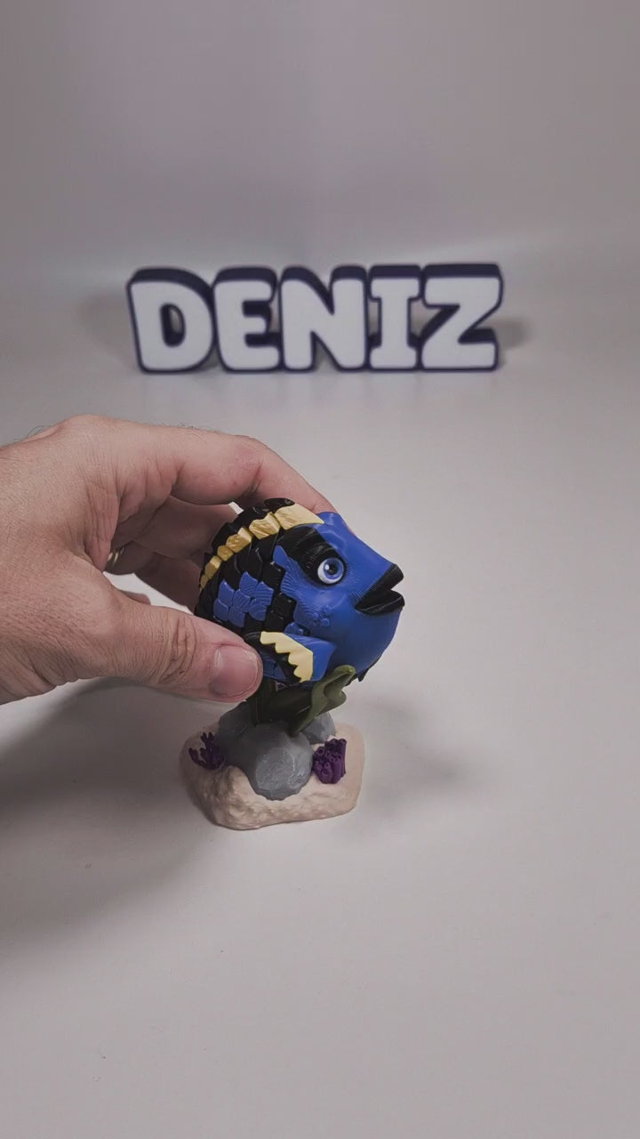 Mavi Tang Balık Figürü